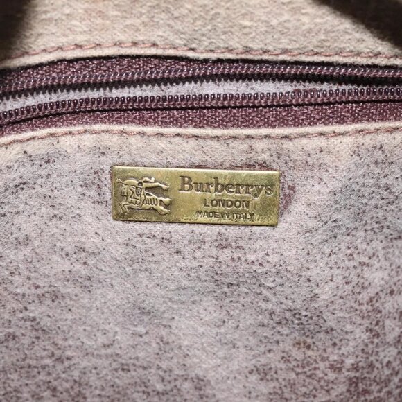 Burberrys Nova Check Boston Bag PVC Beige Auth - Picture 9 of 16